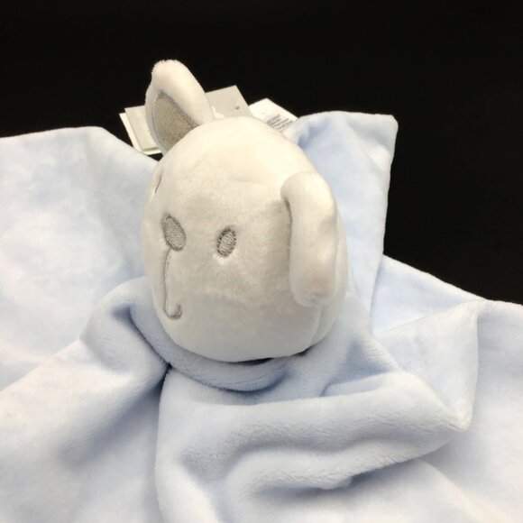 Primark Bear Baby Lovey White Blue Plush Stars Soft Security Blanket Boy 12x12 - Picture 3 of 6